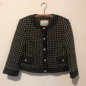 Nordstrom Black Gold Milly Fancy Boxy Jacket